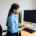 A professional, experienced coding instructor, fully clothed in modest business casual attire, stands beside a young adult student at a modern computer workstation. The instructor points empathetically at the screen, guiding the student, who shows an expression of breakthrough understanding. The background features a bright, clean coding classroom with subtle technological elements. This image should convey a sense of mentorship and the joy of learning. Professional photography, high quality, perfect anatomy, correct proportions, natural pose, well-formed hands, proper finger count, natural body proportions. Safe for work, appropriate content, fully clothed, professional, family-friendly.