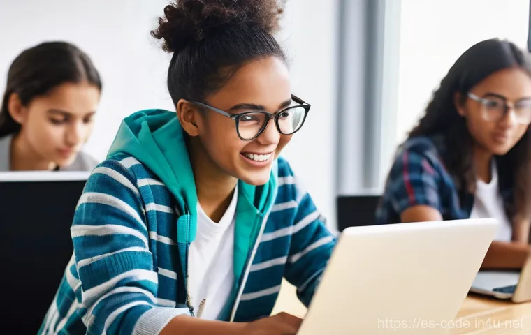 코딩교육지도사로서 업무 만족도 조사 - **Prompt: Inspiring the Next Generation of Coders**
"A vibrant and diverse group of young adult ...