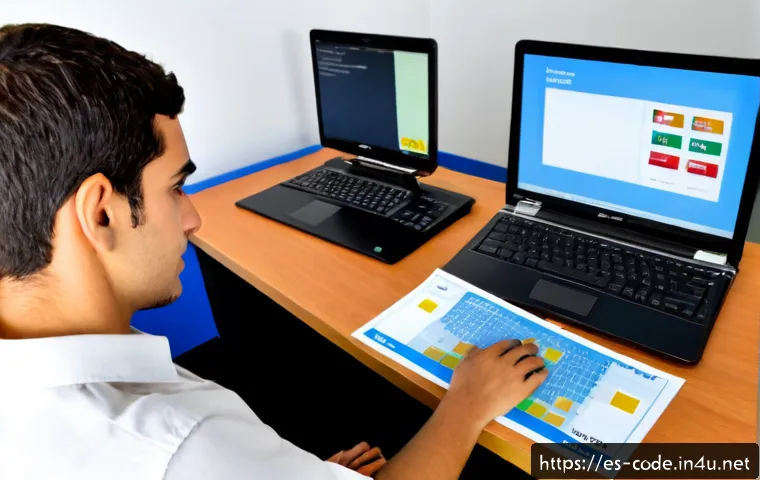 코딩교육지도사 연봉 비교 및 전망 - Photorealistic career comparison scene in a modern Spanish educational technology center, a coding i...